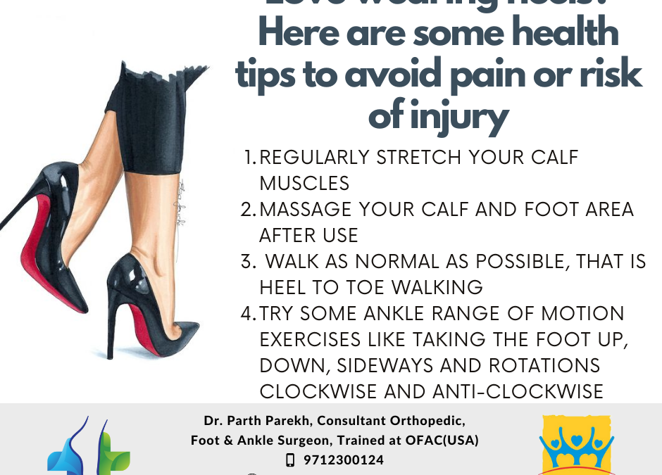 Love wearing heels? Here are some health tips to avoid pain or risk of injury